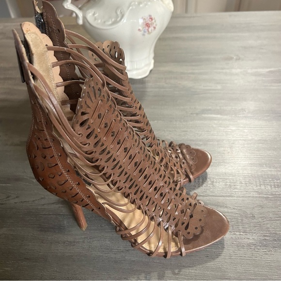 Schutz Floryane High Heels Brown Leather - Picture 7 of 7